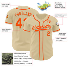 Загрузить изображение в средство просмотра галереи, Custom Sand Orange Authentic Baseball Jersey
