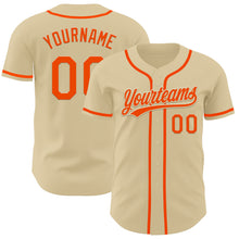 Загрузить изображение в средство просмотра галереи, Custom Sand Orange Authentic Baseball Jersey
