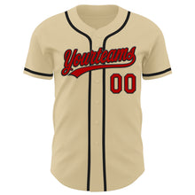 Загрузить изображение в средство просмотра галереи, Custom Sand Red-Black Authentic Baseball Jersey
