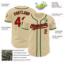 Charger l&#39;image dans la galerie, Custom Sand Red-Green Authentic Baseball Jersey
