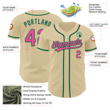 Загрузить изображение в средство просмотра галереи, Custom Sand Pink-Kelly Green Authentic Baseball Jersey
