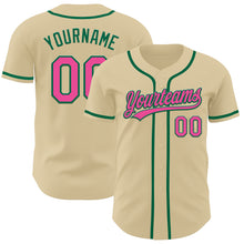 Загрузить изображение в средство просмотра галереи, Custom Sand Pink-Kelly Green Authentic Baseball Jersey
