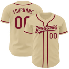 Charger l&#39;image dans la galerie, Custom Sand Crimson Authentic Baseball Jersey
