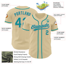 Laden Sie das Bild in den Galerie-Viewer, Custom Sand Teal-Gray Authentic Baseball Jersey
