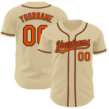 Загрузить изображение в средство просмотра галереи, Custom Sand Orange-Black Authentic Baseball Jersey
