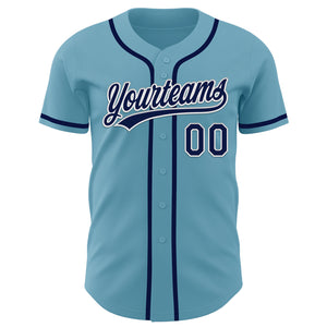 Custom Shadow Blue Navy-White Authentic Baseball Jersey