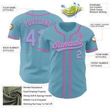 Charger l&#39;image dans la galerie, Custom Shadow Blue Light Blue-Pink Authentic Baseball Jersey
