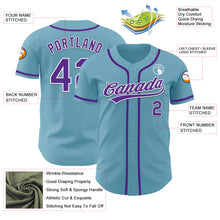 Load image into Gallery viewer, Custom Shadow Blue Purple-White Authentic Baseball Jersey
