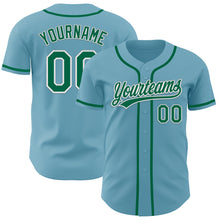 Загрузить изображение в средство просмотра галереи, Custom Shadow Blue Kelly Green-White Authentic Baseball Jersey
