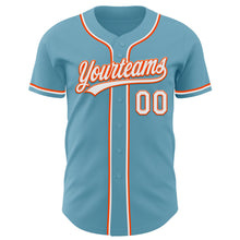 Загрузить изображение в средство просмотра галереи, Custom Shadow Blue White-Orange Authentic Baseball Jersey
