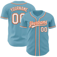 Загрузить изображение в средство просмотра галереи, Custom Shadow Blue White-Orange Authentic Baseball Jersey
