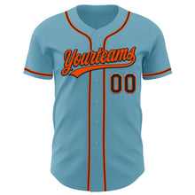 Загрузить изображение в средство просмотра галереи, Custom Shadow Blue Black-Orange Authentic Baseball Jersey
