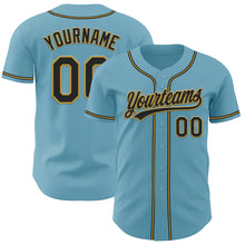 Charger l&#39;image dans la galerie, Custom Shadow Blue Black-Old Gold Authentic Baseball Jersey
