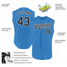 Загрузить изображение в средство просмотра галереи, Custom Powder Blue Black-White Authentic Sleeveless Baseball Jersey
