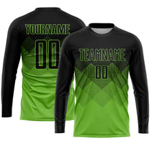 Charger l&#39;image dans la galerie, Custom Neon Green Black Sublimation Soccer Uniform Jersey
