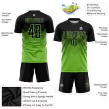 Charger l&#39;image dans la galerie, Custom Neon Green Black Sublimation Soccer Uniform Jersey
