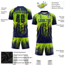 Загрузить изображение в средство просмотра галереи, Custom Neon Green Navy-Neon Yellow Sublimation Soccer Uniform Jersey
