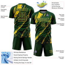 Laden Sie das Bild in den Galerie-Viewer, Custom Green Yellow Sublimation Soccer Uniform Jersey
