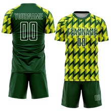 Laden Sie das Bild in den Galerie-Viewer, Custom Green Neon Yellow-White Sublimation Soccer Uniform Jersey
