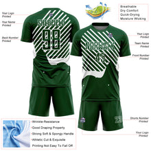 Загрузить изображение в средство просмотра галереи, Custom Green White Lines Sublimation Soccer Uniform Jersey
