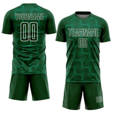 Загрузить изображение в средство просмотра галереи, Custom Green White Lines Sublimation Soccer Uniform Jersey
