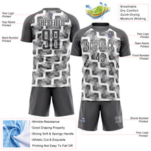 Charger l&#39;image dans la galerie, Custom Steel Gray White Lines Sublimation Soccer Uniform Jersey
