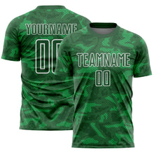 Charger l&#39;image dans la galerie, Custom Kelly Green White Geometric Shapes Sublimation Soccer Uniform Jersey
