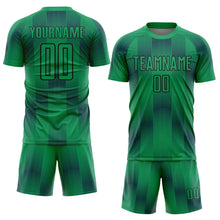 Загрузить изображение в средство просмотра галереи, Custom Kelly Green Black Geometric Shapes Sublimation Soccer Uniform Jersey
