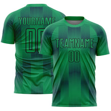 Charger l&#39;image dans la galerie, Custom Kelly Green Black Geometric Shapes Sublimation Soccer Uniform Jersey
