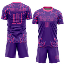 Загрузить изображение в средство просмотра галереи, Custom Purple Pink Geometric Shapes Sublimation Soccer Uniform Jersey
