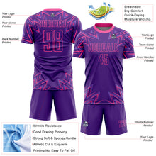 Загрузить изображение в средство просмотра галереи, Custom Purple Pink Geometric Shapes Sublimation Soccer Uniform Jersey
