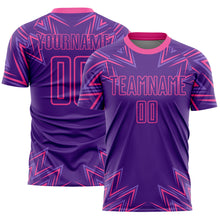 Загрузить изображение в средство просмотра галереи, Custom Purple Pink Geometric Shapes Sublimation Soccer Uniform Jersey
