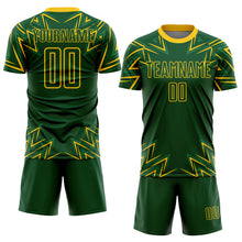 Laden Sie das Bild in den Galerie-Viewer, Custom Green Yellow Geometric Shapes Sublimation Soccer Uniform Jersey
