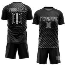 Загрузить изображение в средство просмотра галереи, Custom Black White Geometric Shapes Sublimation Soccer Uniform Jersey
