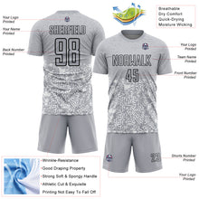 Загрузить изображение в средство просмотра галереи, Custom Gray Black Geometric Shapes Sublimation Soccer Uniform Jersey
