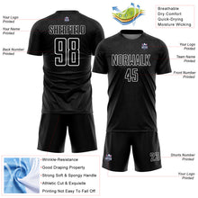 Загрузить изображение в средство просмотра галереи, Custom Black White Geometric Shapes Sublimation Soccer Uniform Jersey
