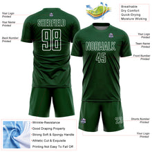 Загрузить изображение в средство просмотра галереи, Custom Green White Geometric Shapes Sublimation Soccer Uniform Jersey
