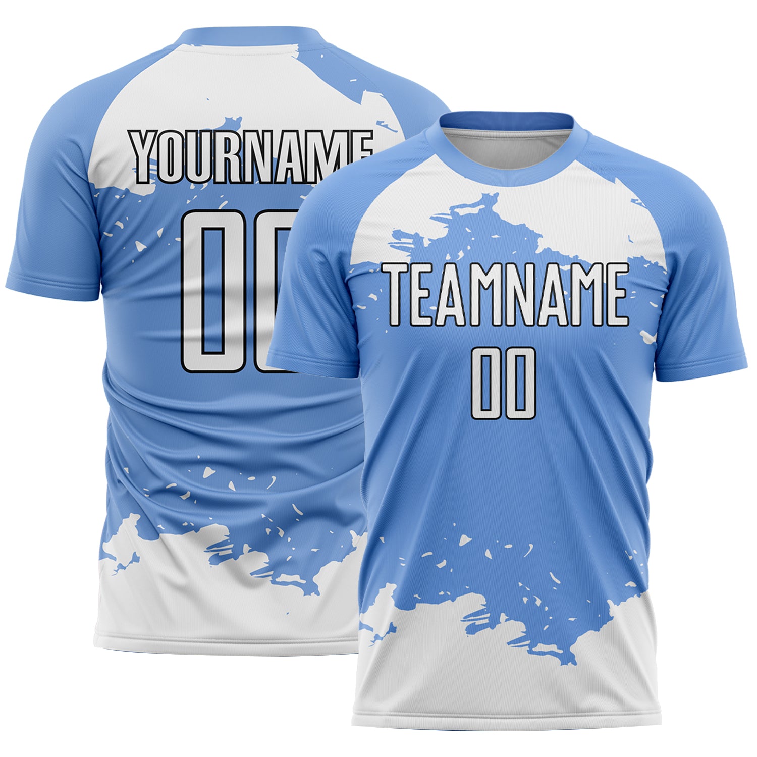 Blue and white soccer jersey online