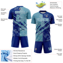 Загрузить изображение в средство просмотра галереи, Custom Graffiti Pattern Shadow Blue-Royal Scratch Sublimation Soccer Uniform Jersey
