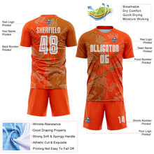 Charger l&#39;image dans la galerie, Custom Graffiti Pattern Texas Orange-Orange Scratch Sublimation Soccer Uniform Jersey
