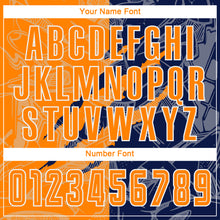 Load image into Gallery viewer, Custom Graffiti Pattern Bay Orange-Navy Scratch Sublimation Soccer Uniform Jersey
