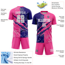 Load image into Gallery viewer, Custom Graffiti Pattern Dark Purple-Pink Scratch Sublimation Soccer Uniform Jersey
