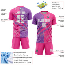 Load image into Gallery viewer, Custom Graffiti Pattern Medium Purple-Pink Scratch Sublimation Soccer Uniform Jersey
