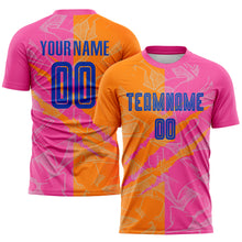 Загрузить изображение в средство просмотра галереи, Custom Graffiti Pattern Royal Bay Orange-Pink Scratch Sublimation Soccer Uniform Jersey
