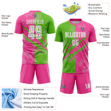 Load image into Gallery viewer, Custom Graffiti Pattern Aurora Green-Pink Scratch Sublimation Soccer Uniform Jersey
