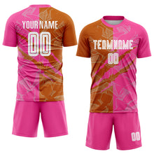 Load image into Gallery viewer, Custom Graffiti Pattern Texas Orange-Pink Scratch Sublimation Soccer Uniform Jersey
