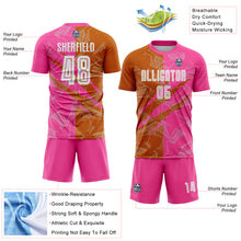 Load image into Gallery viewer, Custom Graffiti Pattern Texas Orange-Pink Scratch Sublimation Soccer Uniform Jersey
