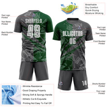 Charger l&#39;image dans la galerie, Custom Graffiti Pattern Steel Gray-Green Scratch Sublimation Soccer Uniform Jersey
