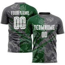 Charger l&#39;image dans la galerie, Custom Graffiti Pattern Steel Gray-Green Scratch Sublimation Soccer Uniform Jersey
