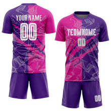 Load image into Gallery viewer, Custom Graffiti Pattern Deep Pink-Purple Scratch Sublimation Soccer Uniform Jersey
